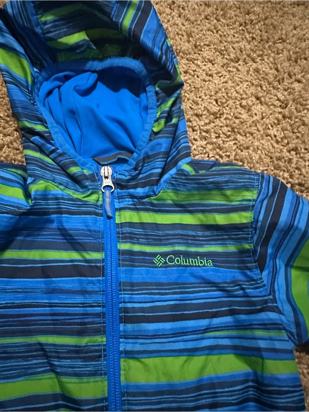 Columbia Striped Windbreaker Jacket 3T Boys